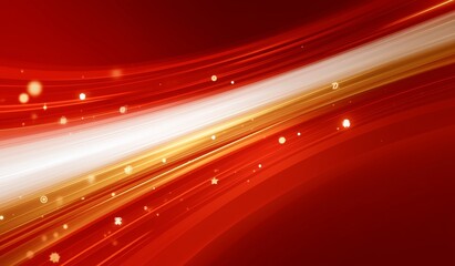 Vibrant Red and Gold Light Trails Creating an Energetic and Lively Background for Various Creative Projects and Designs