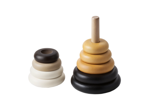 Multicolor Baby Rings isolated on white background