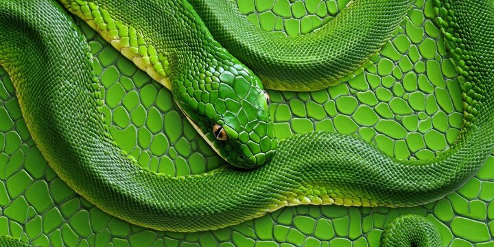 Green Snake skin texture isolated. Close-up snake scales. Reptile skin. Realistic snake pattern. Snake scale texture. Detailed snake skin close-up. Exotic Animal texture. Snake design texture. - Powered by Adobe