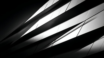 Striking monochrome abstract architectural lines and shadows black white