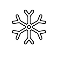 Snowflake Outline Icon Vector Illustration
