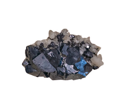 galena ore of lead on white, isolated