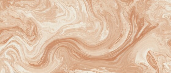 Swirling coral and cream marble texture pattern abstract