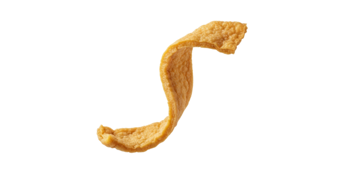 Delicate Culinary Twist: A Single Wonton Wrapper Captured in Mid-Air Against a Pristine White Canvas showcasing the artistry of simple ingredients