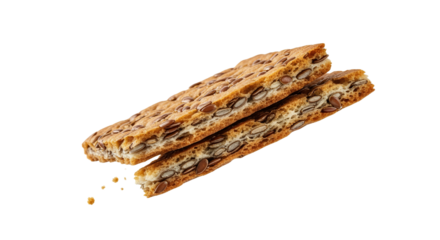 Artisan flatbread crispbread featuring flax seeds providing a rustic gourmet snack emphasizing a healthy balanced diet for conscious consumers