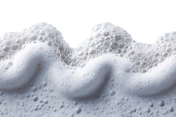White foam bubbles with dark background and wavy texture image, Isolated On Transparent Background, Png Cut Out