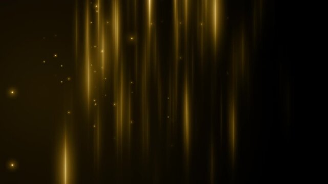 Ethereal Gold Rainfall Particles Awards Trailer Titles Cinematic Openers Luxury Intro Background Loop