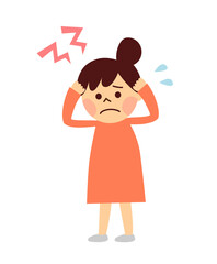 頭が痛い女性