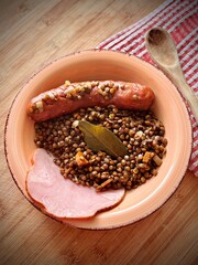 sausage and lentils
