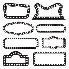 PrintVintage Illuminated Theatre Sign with Empty Message Board