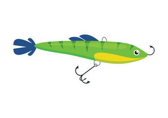 A vibrant and colorful cartoon shrimp lure, specially crafted for fishing enthusiasts as well as creative projects