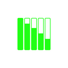 Business green graph icon png, green energy bar chart png