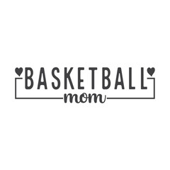 Basketball Mom Minimalist Heart Sports Design Modern Game Day Graphic T Shirt Sublimation Digital Download