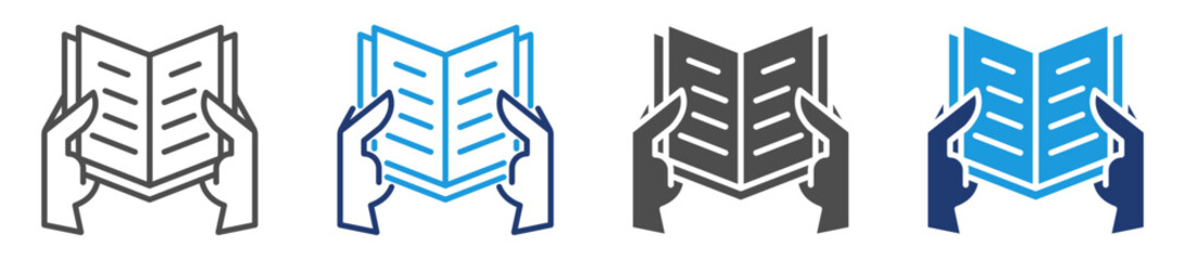 reading icon sheet with multiple style