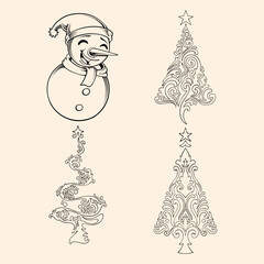 Christmas silhouette design vector illustration