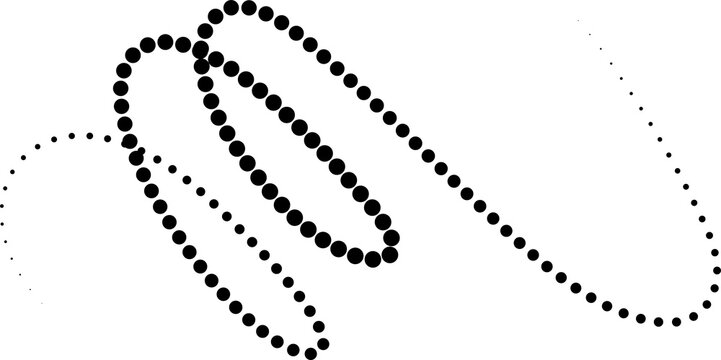 Line dot of spiral and wave, symbol, icon. Design element