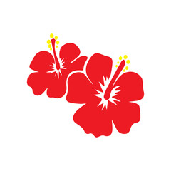 Two Red Hibiscus Flowers © Nur