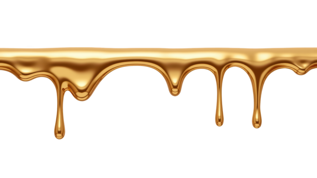 Golden liquid dripping shiny texture smooth surface artistic design abstract background luxury element fluid motion vibrant color