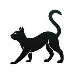 Stretching Cat Silhouette