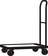 silhouette vector art of platform trolley