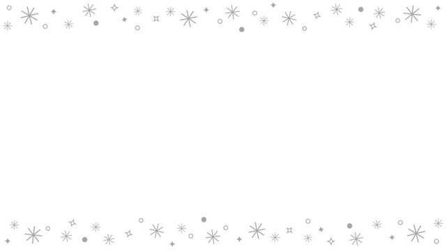 Simple and cute star and snow background frame