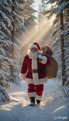 Christmas, Santa, winter, Claus, Santa Claus, cartoon, snow, holiday, winter, gift, Xmas, festive snowman, card, happy, presents