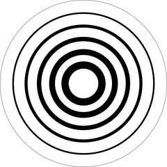 Circle with halftone line elements, sound wave