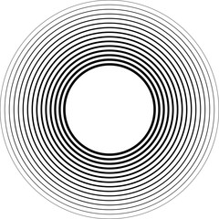 Circle with halftone line elements, sound wave