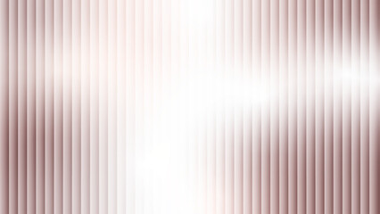 Abstract background of a brushed rose gold metal surface with a ribbed texture and light glare.