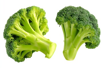 Fresh Green Broccoli Florets in Bright Sunlight