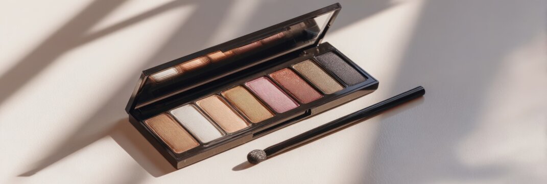 Lux Makeup Palette With Mirror: Warm Neutrals Eyeshadow Set for Daytime Glam and Natural Looks, Perfect for Beauty Routines, Tutorials, and Creative Makeup