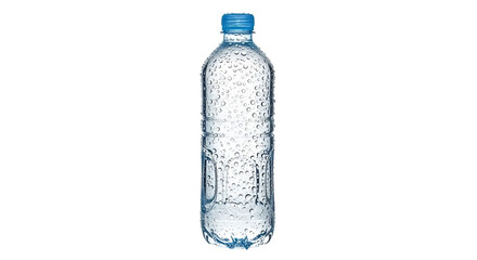 Cold water bottle with condensation against a perfect for hydration health and refreshment advertising campaigns on transparent background
