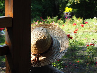 garden hat gardening summer flowers © LookLook
