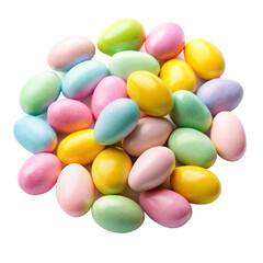 Obraz premium A pile of colorful pastel oval candies