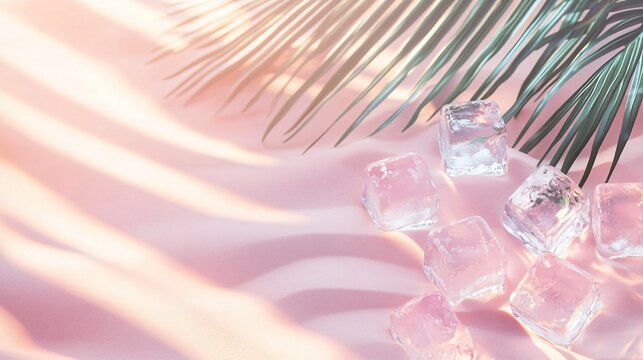 Tropical Palm Tree in Summer Setting