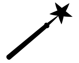 magic wand   black silhouette vector,magic wand   icon