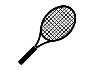 minimalist tennis racket  black silhouette vector,tennis racket icon