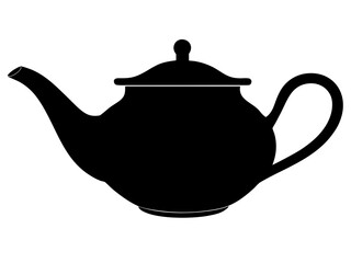 teapot  black silhouette vector,teapot  icon