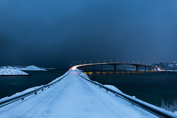 Beautiful island of Summary, Norway, in winter © naturenow