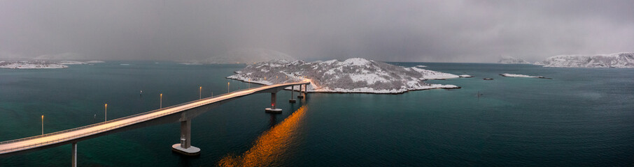 Beautiful island of Summary, Norway, in winter © naturenow