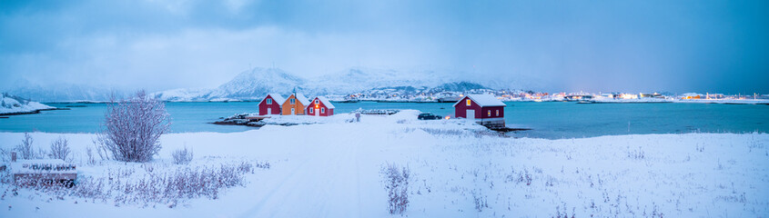 Beautiful island of Summary, Norway, in winter © naturenow