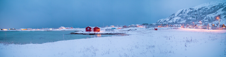 Beautiful island of Summary, Norway, in winter © naturenow