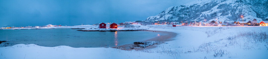 Beautiful island of Summary, Norway, in winter © naturenow