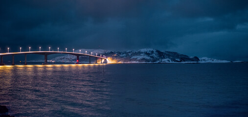 Beautiful island of Summary, Norway, in winter © naturenow