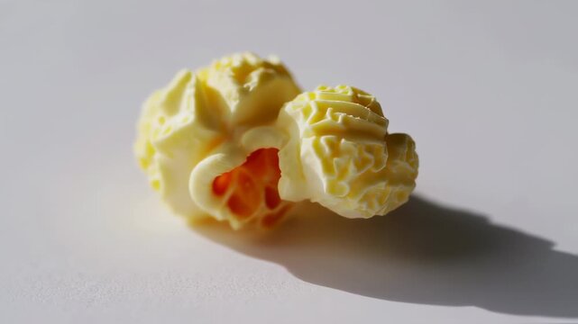 Single Popcorn Kernel Close-Up - A Macro View of a Classic Snack.