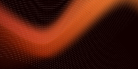 abstract shining red line on the dark background. llumination, template, shape