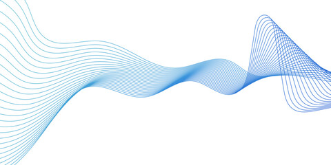 Abstract navy blue wave element for design. Modern Abstract Background. Thin line wavy abstract vector background. 