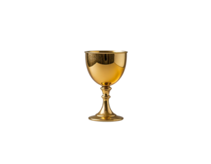 Elegant Golden Chalice on Transparent Background