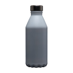 Grey Insulated Water Bottle with Black Cap