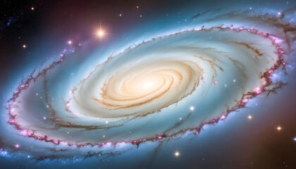 Leuchtende Spiralgalaxie im tiefen Weltraum